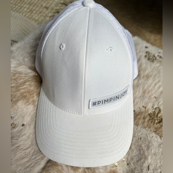 White Pimpin Joy Mesh SnapBack trucker hat. Bobby Bones show. - Picture 3 of 5